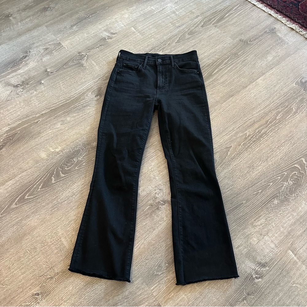 Mother black not guilty the insider crop step fray jeans Size 25